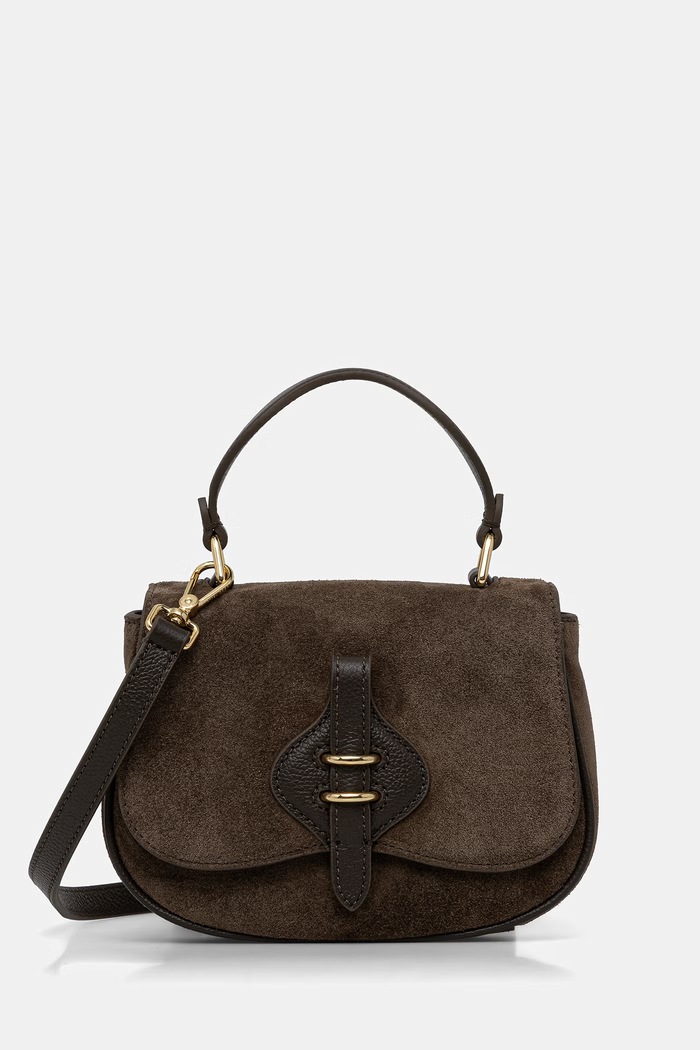Coccinelle torebka crossbody damska zamszowa zielony E5.U7H.58.01.01