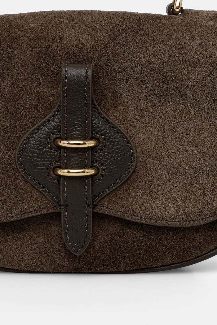 Akcesoria Coccinelle torebka crossbody damska zamszowa E5.U7H.58.01.01 zielony
