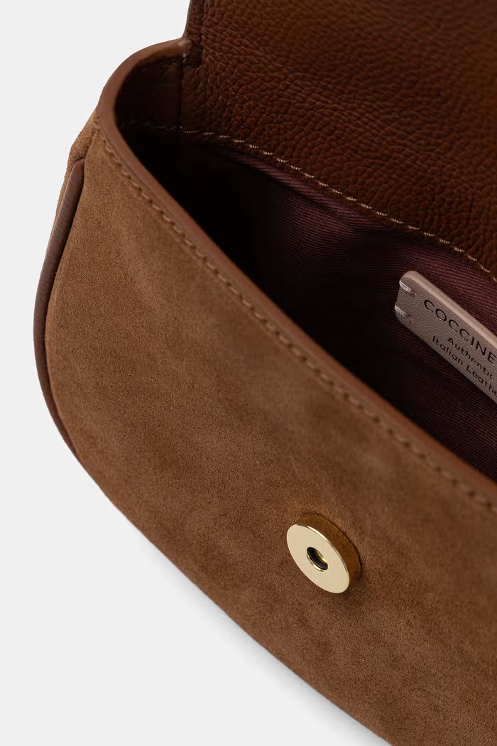 Coccinelle чанта crossbody дамска от велур E5.U7H.58.01.01 кафяв