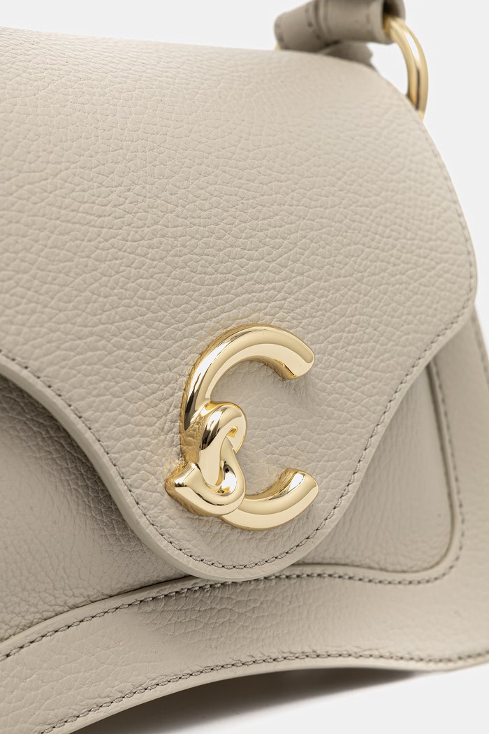 Coccinelle torebka crossbody damska skórzana beżowy E1.SSL.18.02.21