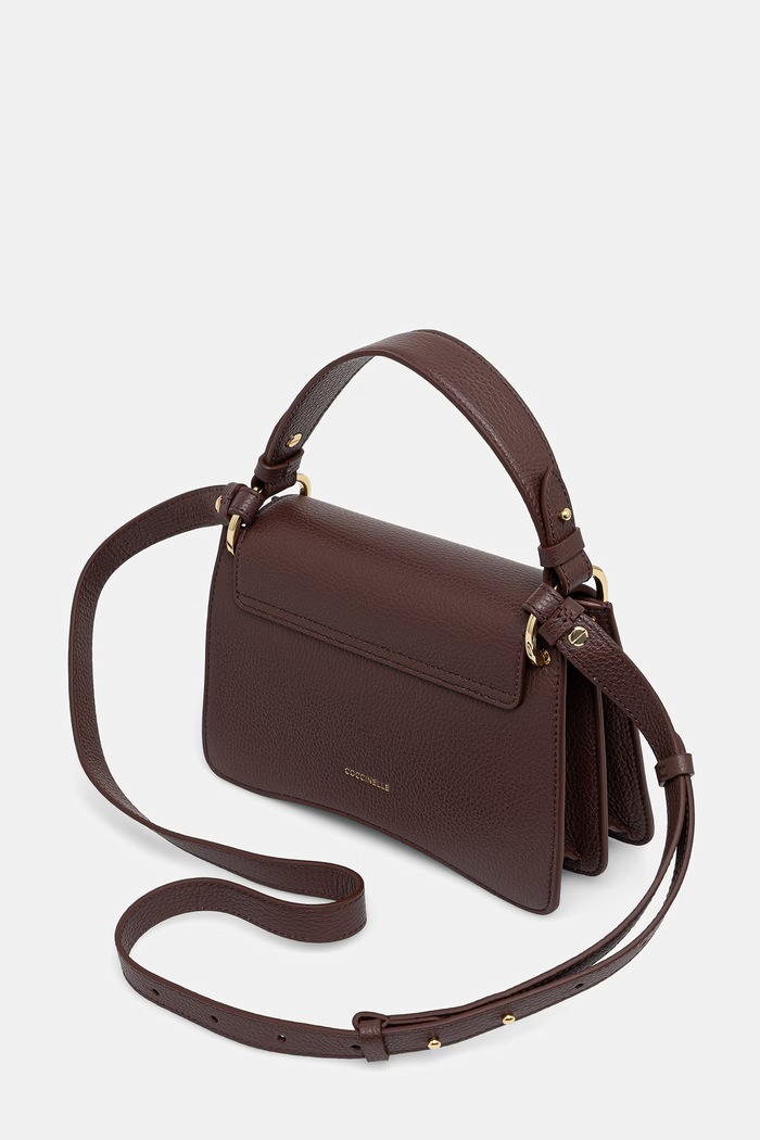 Akcesoria Coccinelle torebka crossbody damska skórzana E1.SSL.18.02.21 bordowy
