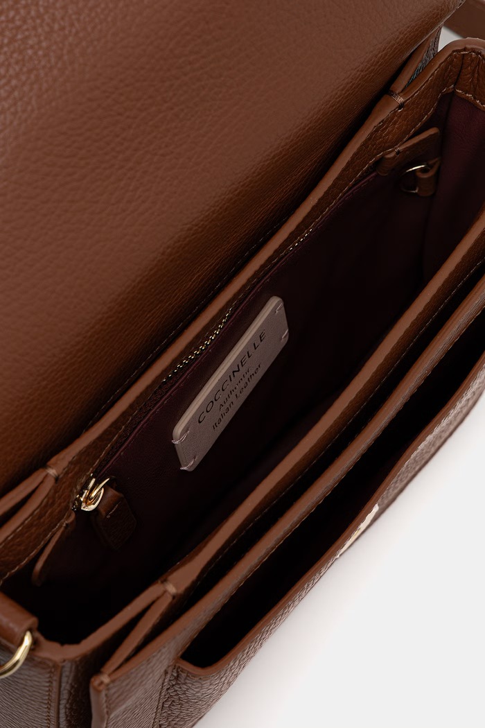 Coccinelle torebka crossbody damska skórzana E1.SSL.15.01.21 brązowy