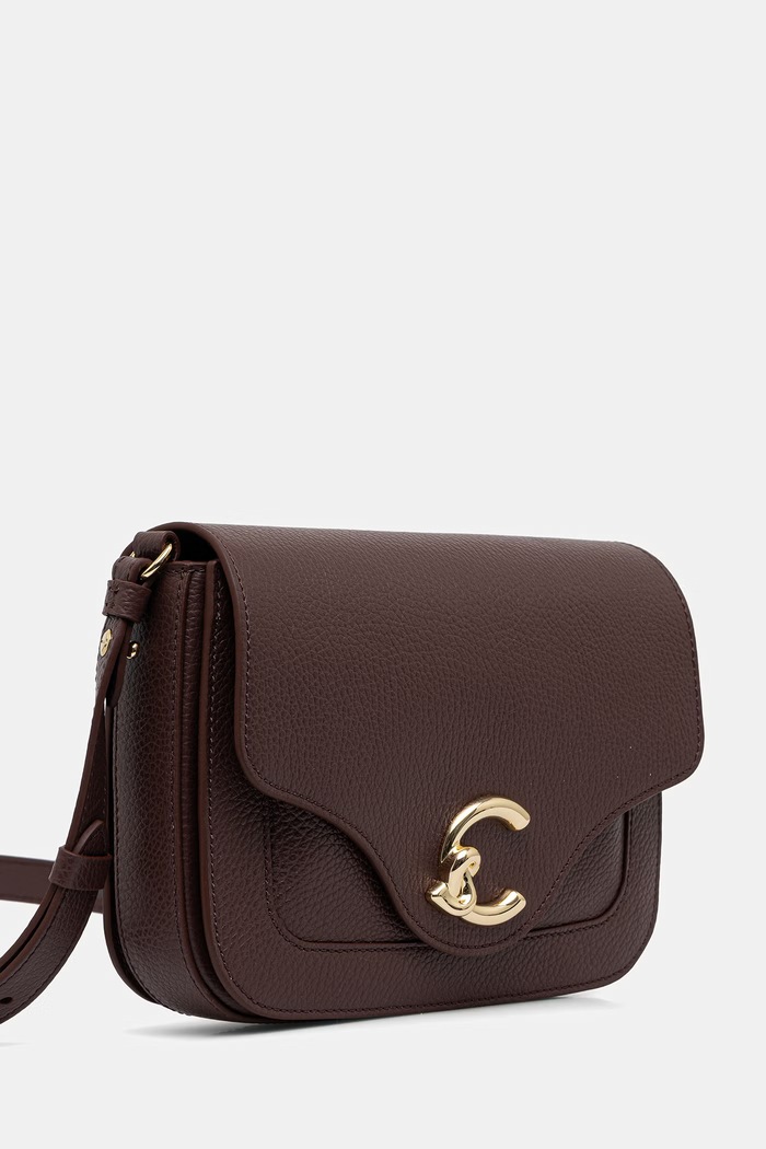 Coccinelle torebka crossbody damska skórzana E1.SSL.15.01.21 bordowy AW26