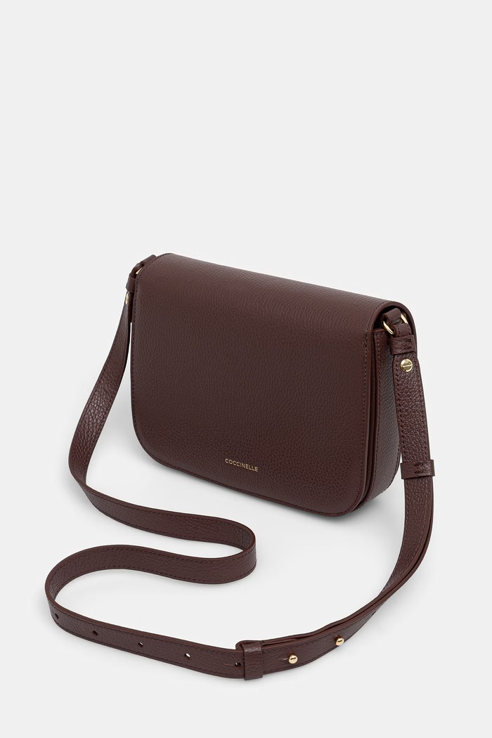 Akcesoria Coccinelle torebka crossbody damska skórzana E1.SSL.15.01.21 bordowy