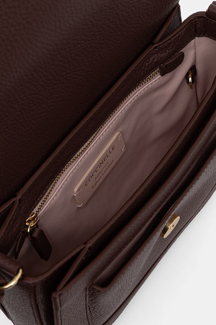 Coccinelle torebka crossbody damska skórzana E1.SSL.15.01.21 bordowy