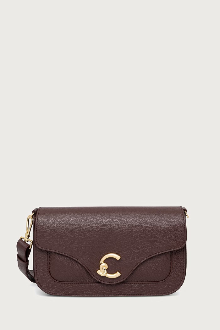 Coccinelle Torebka crossbody damska skórzana fioletowy E1.SSL.12.03.21
