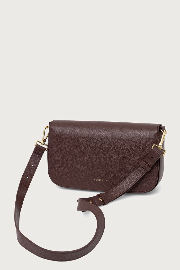 Akcesoria Coccinelle Torebka crossbody damska skórzana E1.SSL.12.03.21 fioletowy