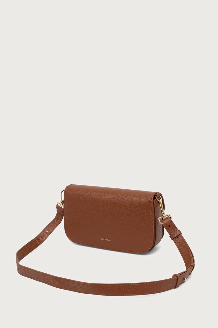 Doplnky Coccinelle Crossbody kabelka dámska kožená E1.SSL.12.03.21 hnedá