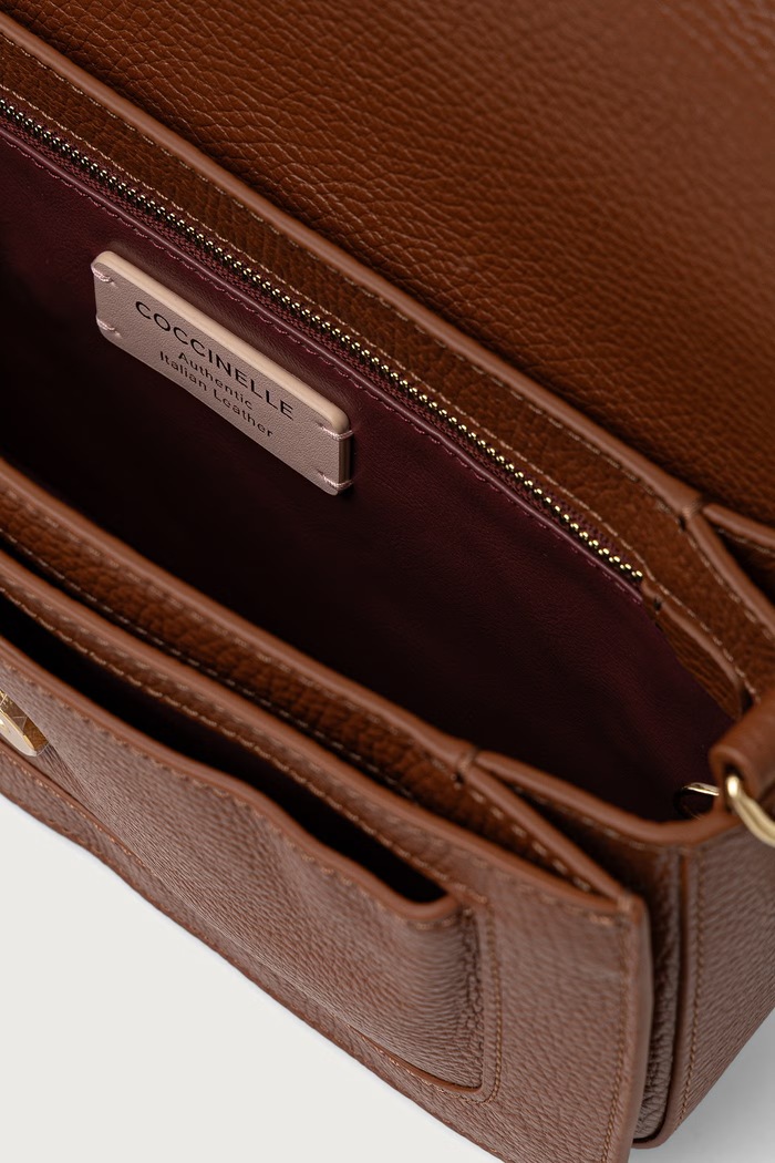 Crossbody kabelka dámska kožená Coccinelle hnedá E1.SSL.12.03.21