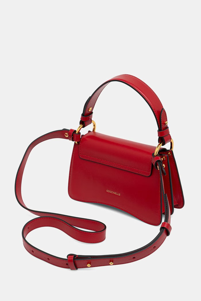 Akcesoria Coccinelle torebka crossbody damska skórzana E1.SSK.18.04.21 czerwony