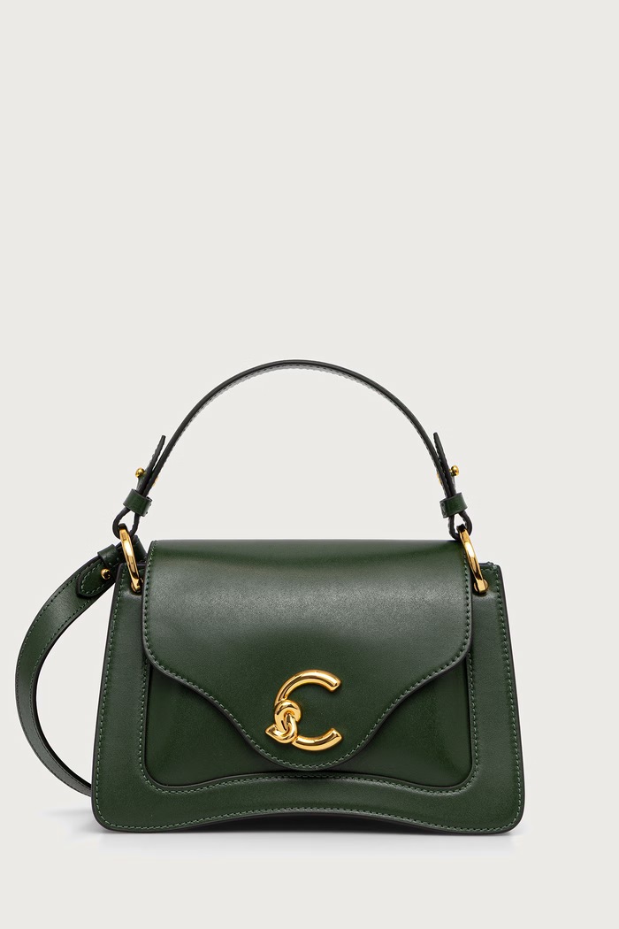 Coccinelle Чанта crossbody дамска от кожа зелен E1.SSK.18.02.21