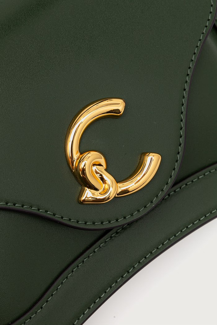 Чанта crossbody дамска от кожа Coccinelle E1.SSK.18.02.21 зелен