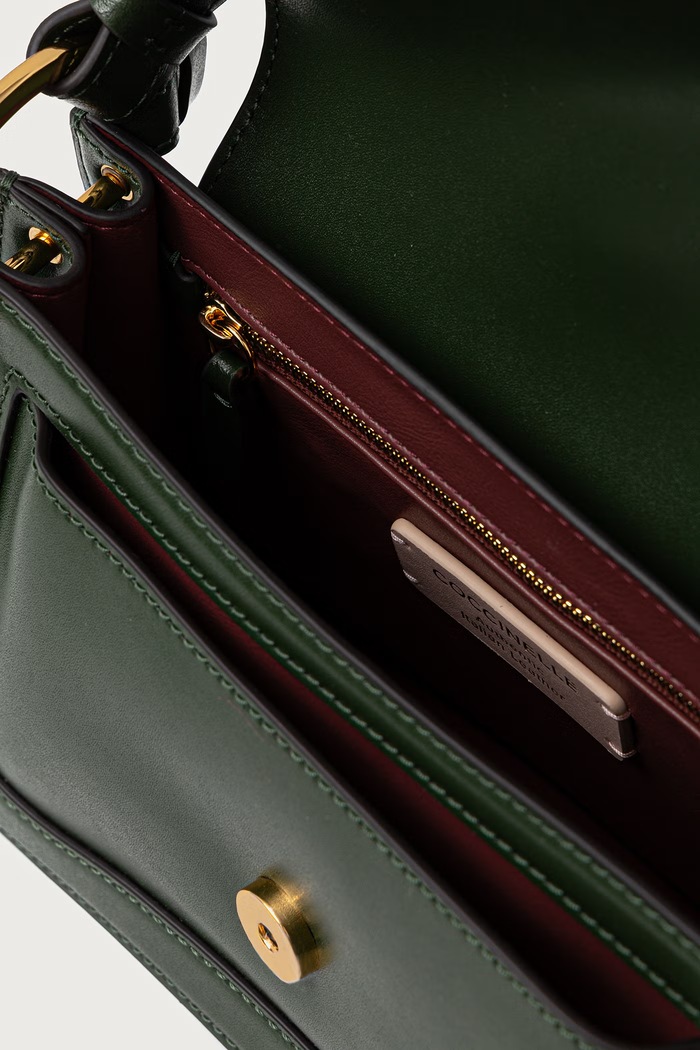 Чанта crossbody дамска от кожа Coccinelle зелен E1.SSK.18.02.21