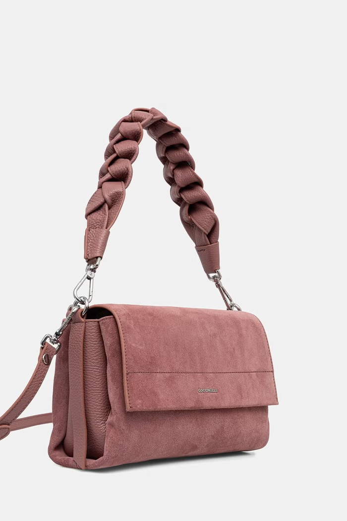 Coccinelle torebka crossbody damska zamszowa E1.P6P.12.01.01 różowy AW26