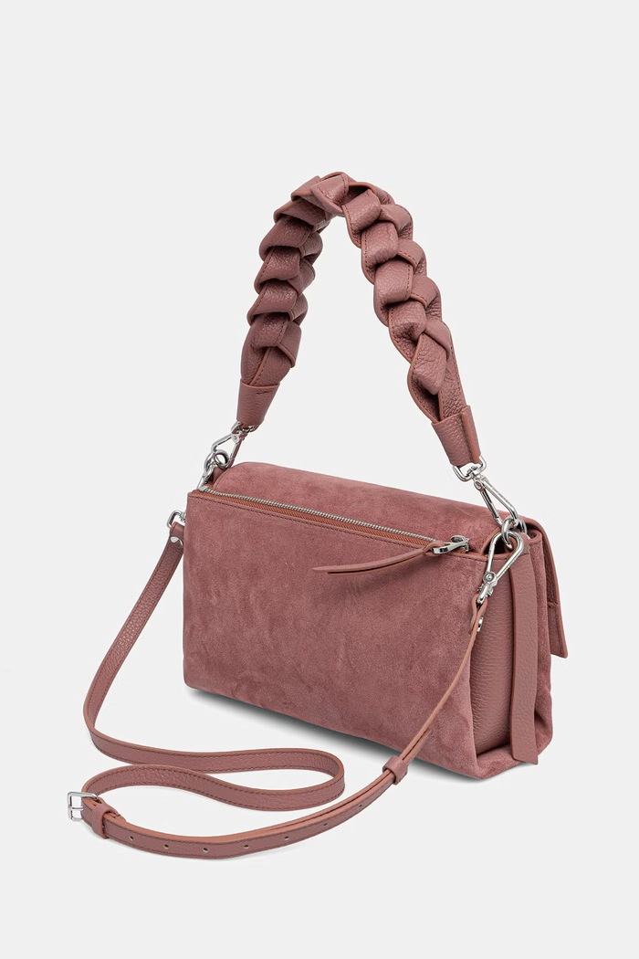 Akcesoria Coccinelle torebka crossbody damska zamszowa E1.P6P.12.01.01 różowy