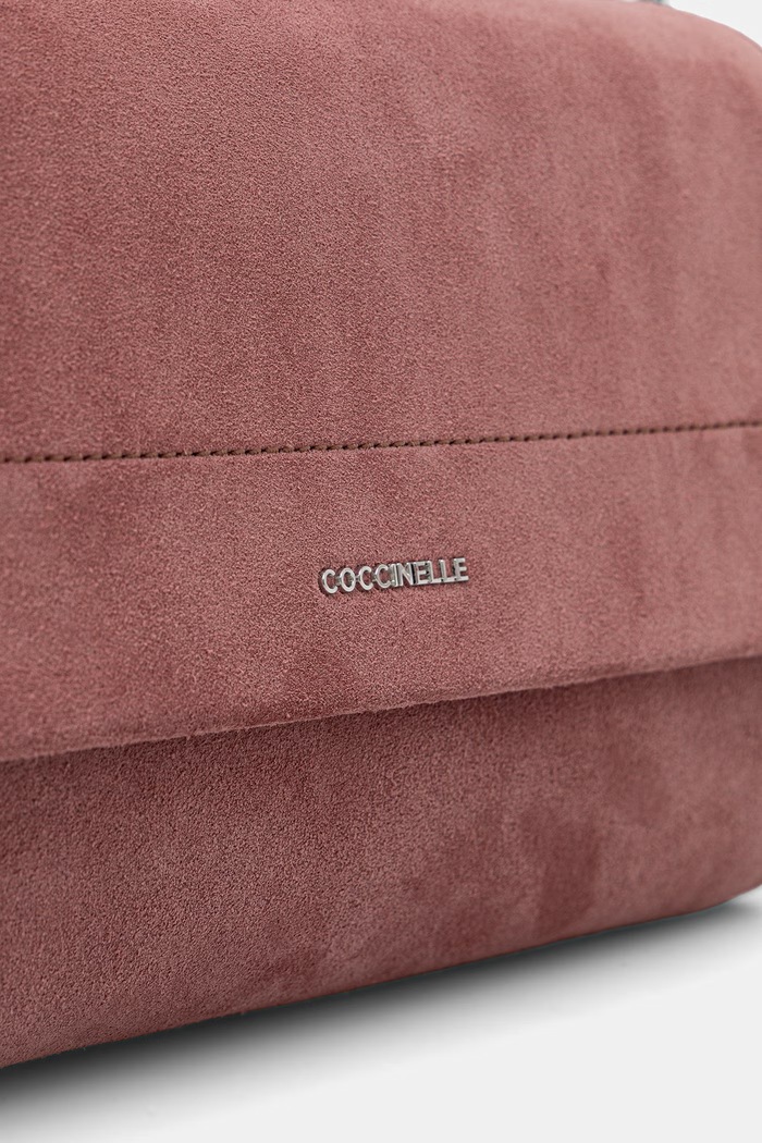 Coccinelle torebka crossbody damska zamszowa różowy E1.P6P.12.01.01