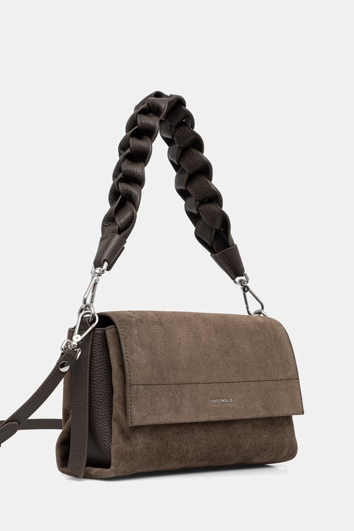 Coccinelle torebka crossbody damska zamszowa E1.P6P.12.01.01 zielony AW26