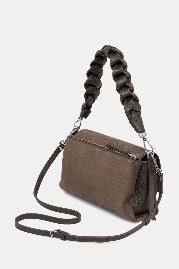 Akcesoria Coccinelle torebka crossbody damska zamszowa E1.P6P.12.01.01 zielony