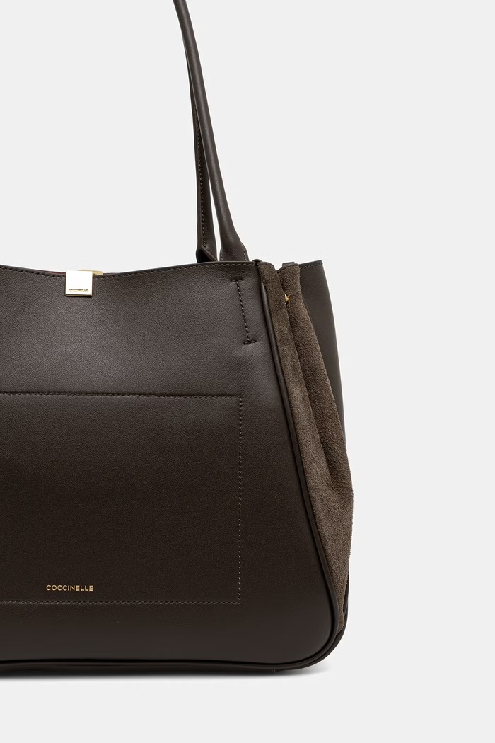 Akcesoria Coccinelle torebka shopper damska skórzana E1.V60.11.01.01 zielony