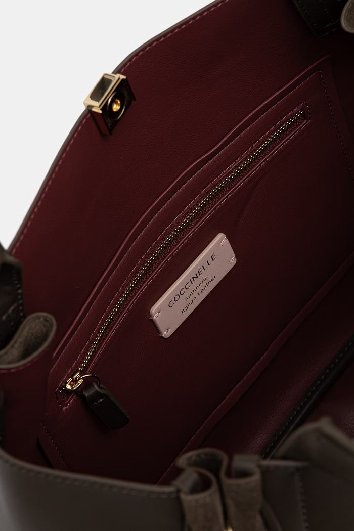 Coccinelle torebka shopper damska skórzana E1.V60.11.01.01 zielony