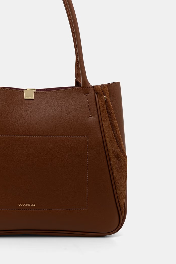 Akcesoria Coccinelle torebka shopper damska skórzana E1.V60.11.01.01 brązowy