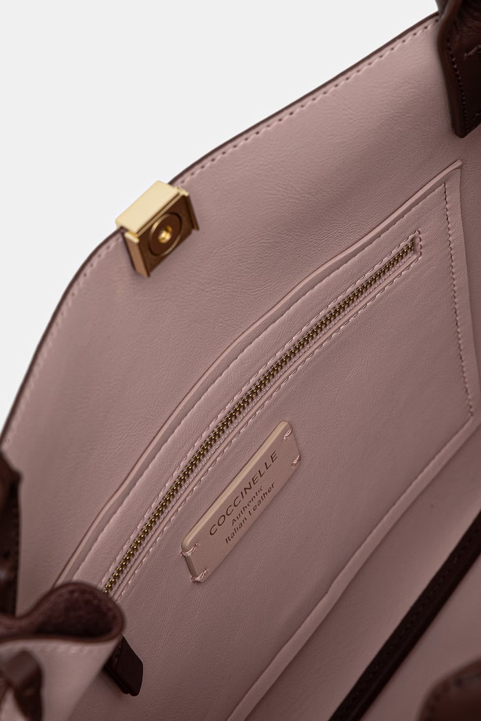 Coccinelle torebka shopper damska skórzana E1.V60.11.01.01 bordowy