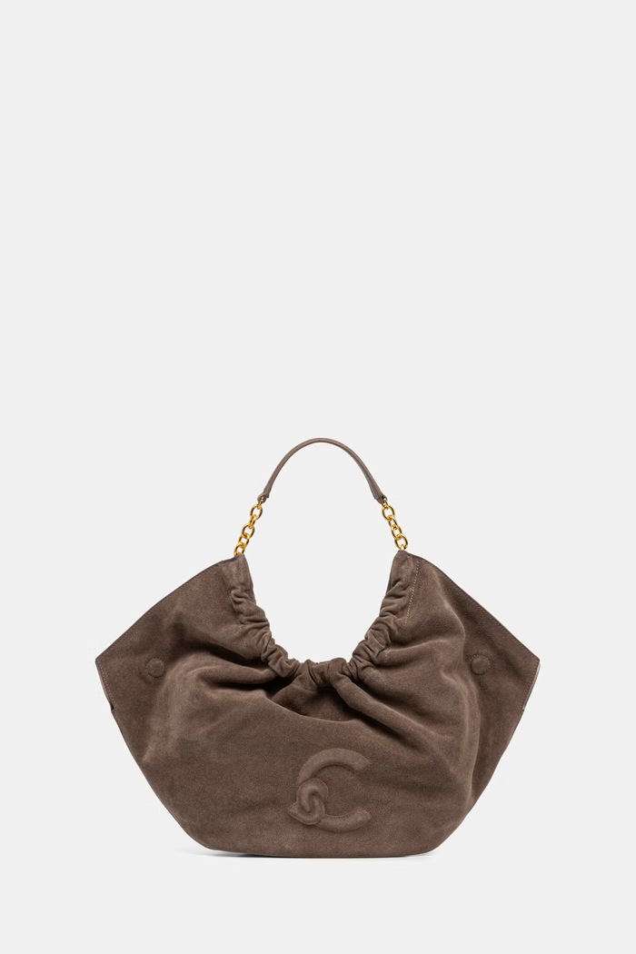 Coccinelle torebka shopper damska zamszowa brązowy E1.V5G.11.02.01