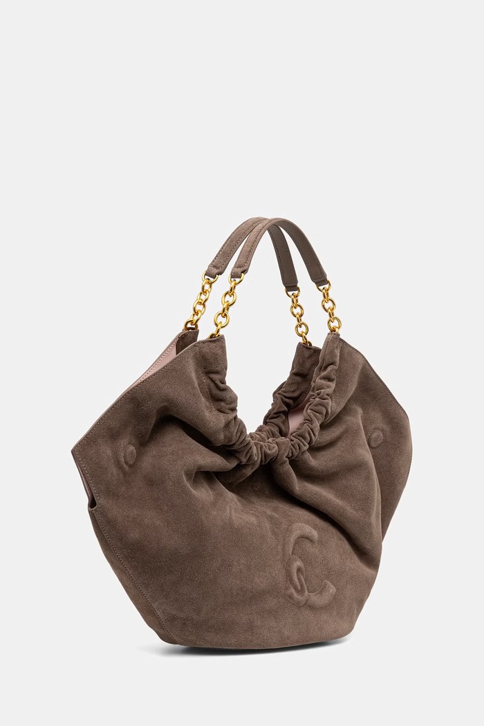 Coccinelle torebka shopper damska zamszowa E1.V5G.11.02.01 brązowy AW26