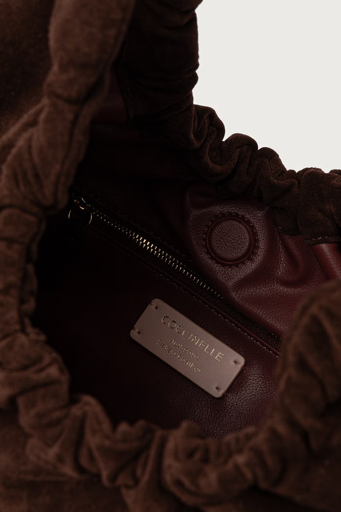 Kabelka typu shopper dámska semišová Coccinelle hnedá E1.V5G.11.02.01