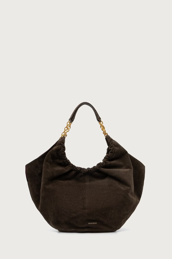 Coccinelle Torebka shopper damska zamszowa zielony E1.V5G.11.01.01