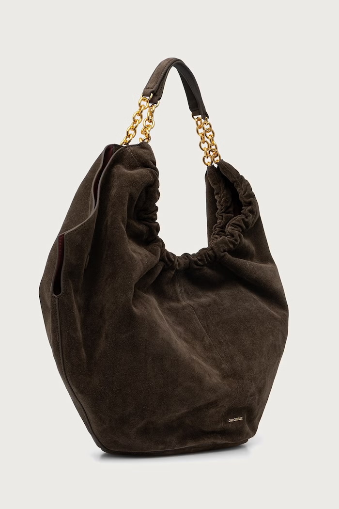 Coccinelle Torebka shopper damska zamszowa E1.V5G.11.01.01 zielony AW26