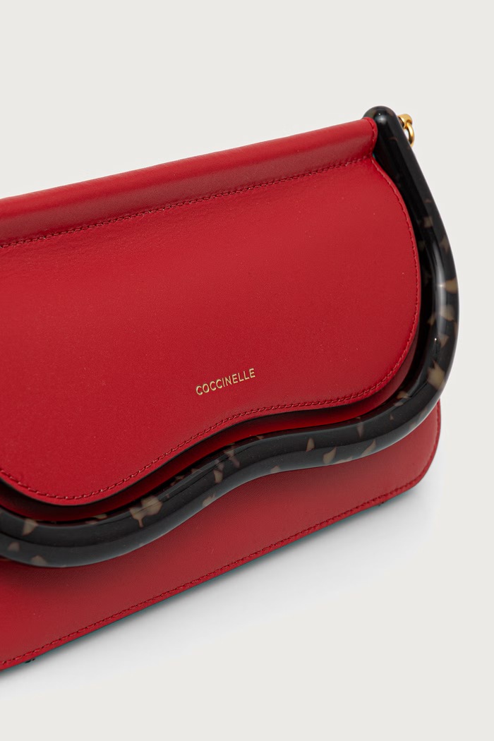 Чанта crossbody дамска от кожа Coccinelle E1.V40.18.01.01 червен
