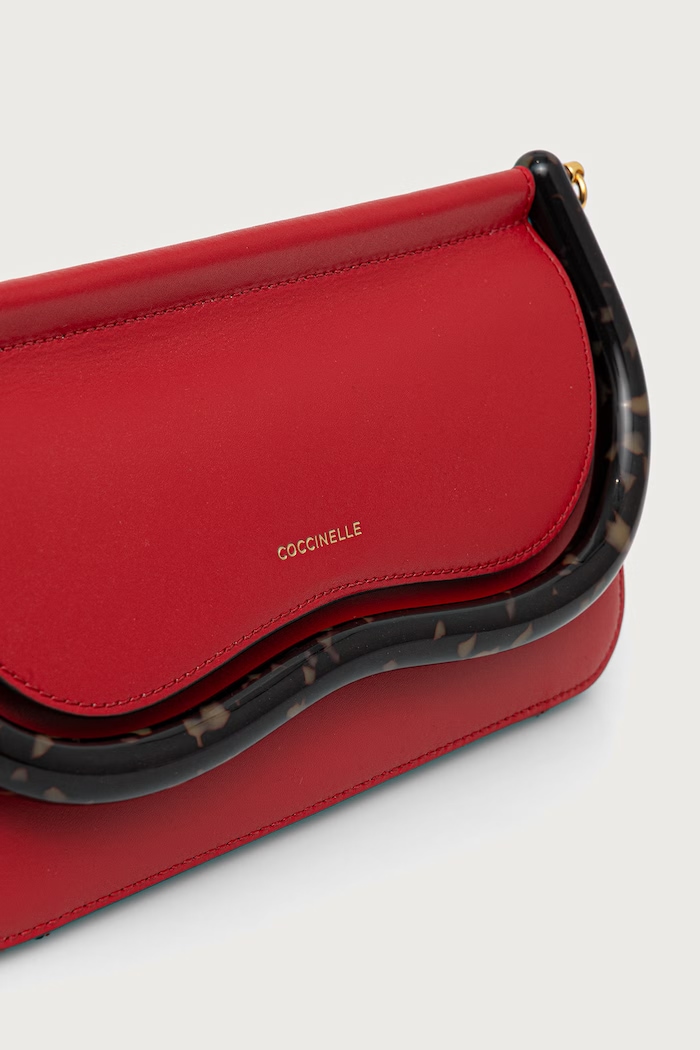 Чанта crossbody дамска от кожа Coccinelle E1.V40.18.01.01 червен