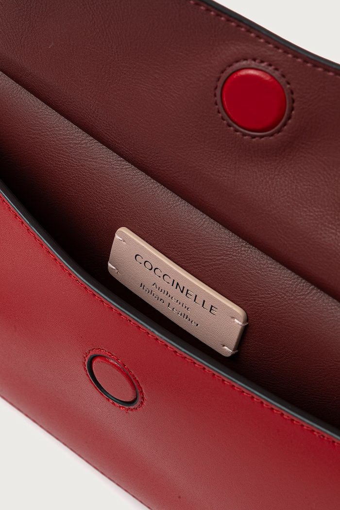 Чанта crossbody дамска от кожа Coccinelle червен E1.V40.18.01.01