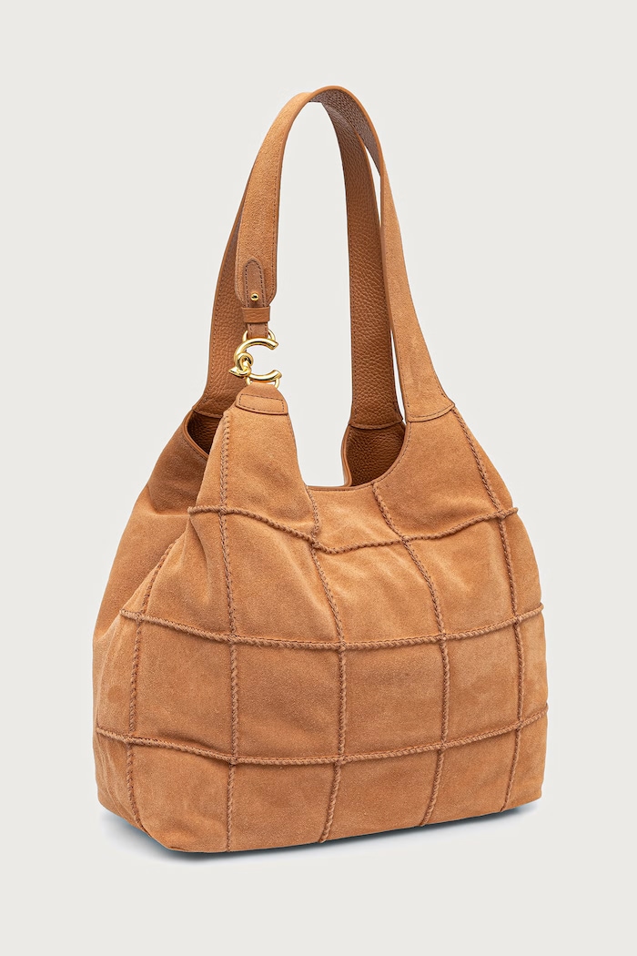 Coccinelle Torebka shopper damska zamszowa E1.V3B.11.01.01 złoty AW26