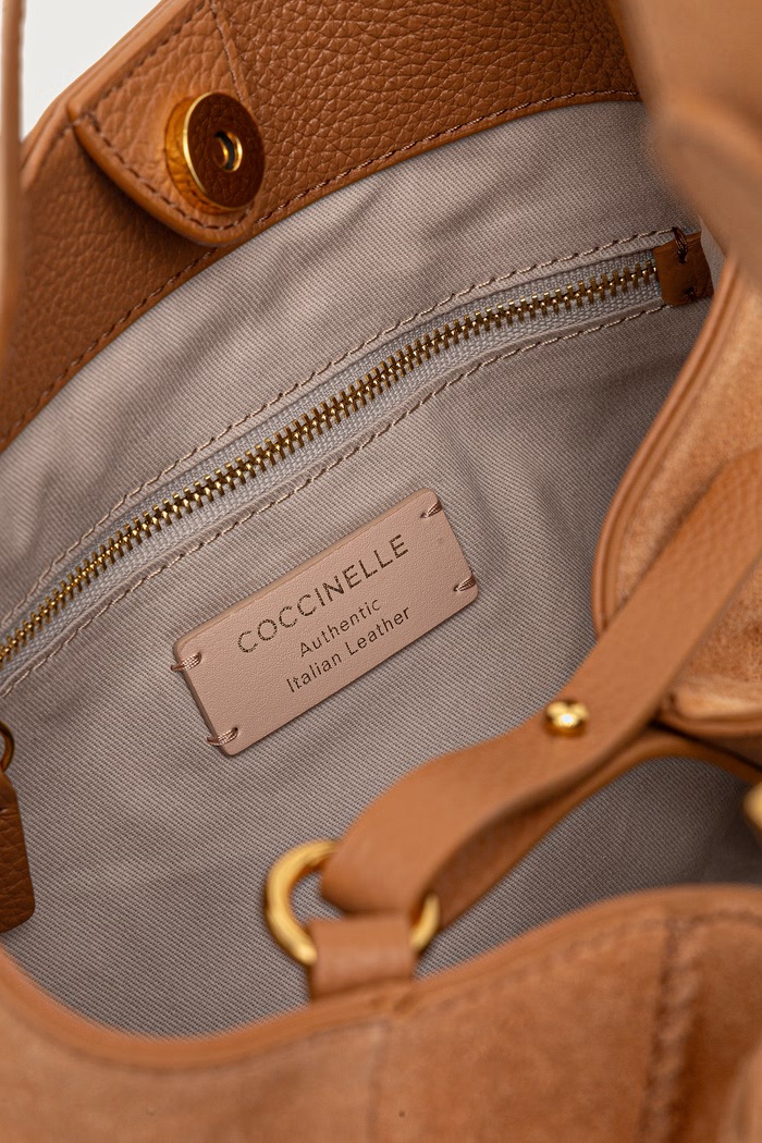 Coccinelle Torebka shopper damska zamszowa E1.V3B.11.01.01