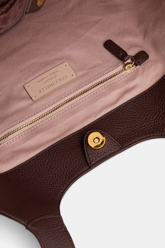 Coccinelle torebka shopper damska zamszowa E1.V3B.11.01.01 bordowy