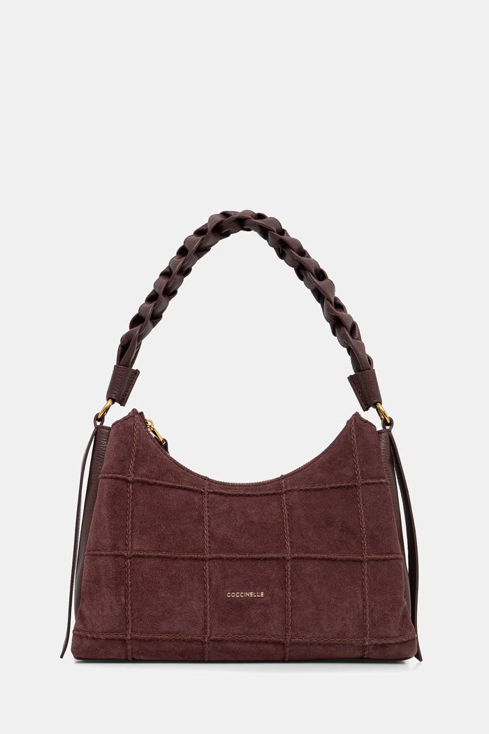 Coccinelle torebka shopper damska zamszowa bordowy E1.VT4.13.03.01