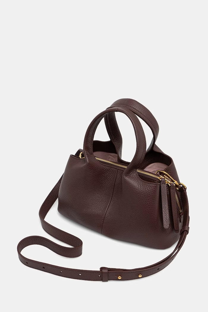 Akcesoria Coccinelle torebka crossbody damska skórzana E1.VOF.18.02.01 bordowy