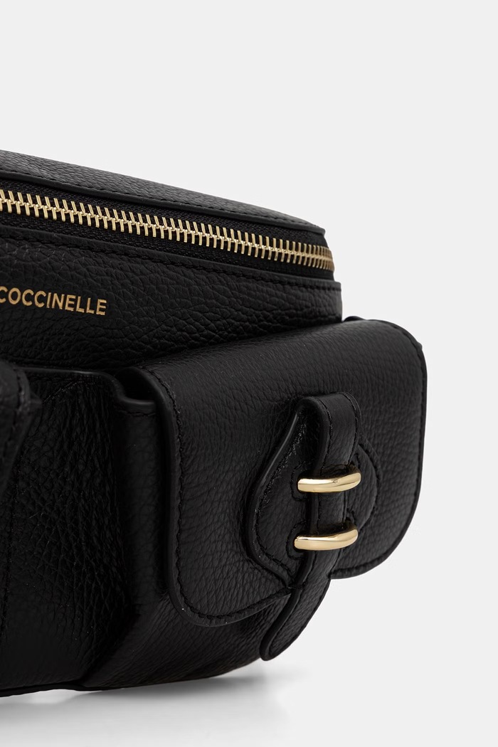 Coccinelle τσαντάκι μέσης γυναικείο δερμάτινο μαύρο E1.VGK.17.01.01