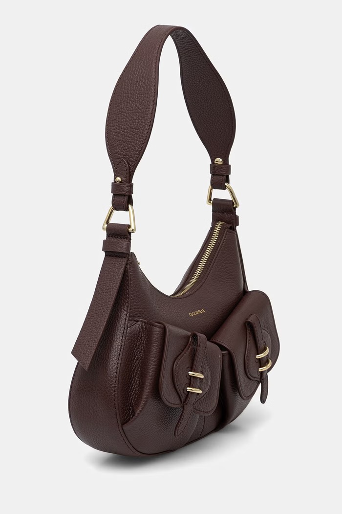 Coccinelle torebka hobo damska skórzana E1.VGK.12.02.01 bordowy AW26