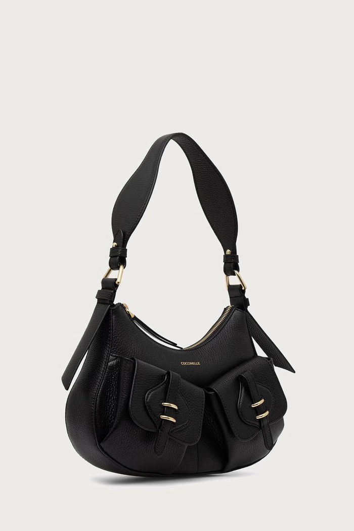 Coccinelle Hobo bag pentru femei din piele E1.VGK.12.02.01 negru AW26