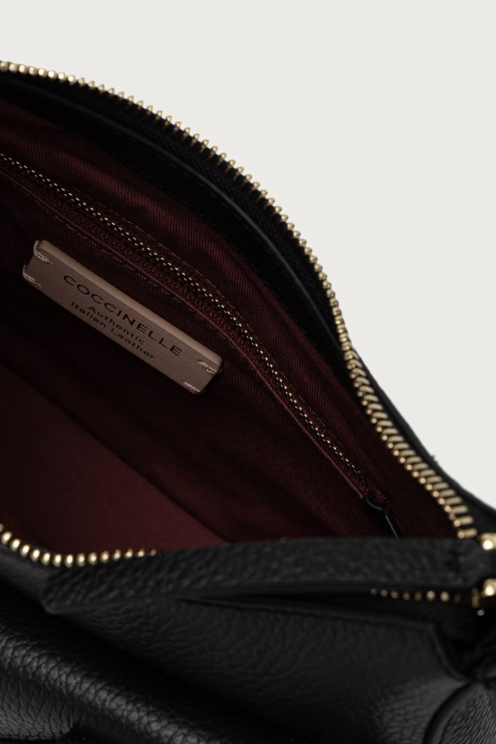 Hobo bag pentru femei din piele Coccinelle negru E1.VGK.12.02.01