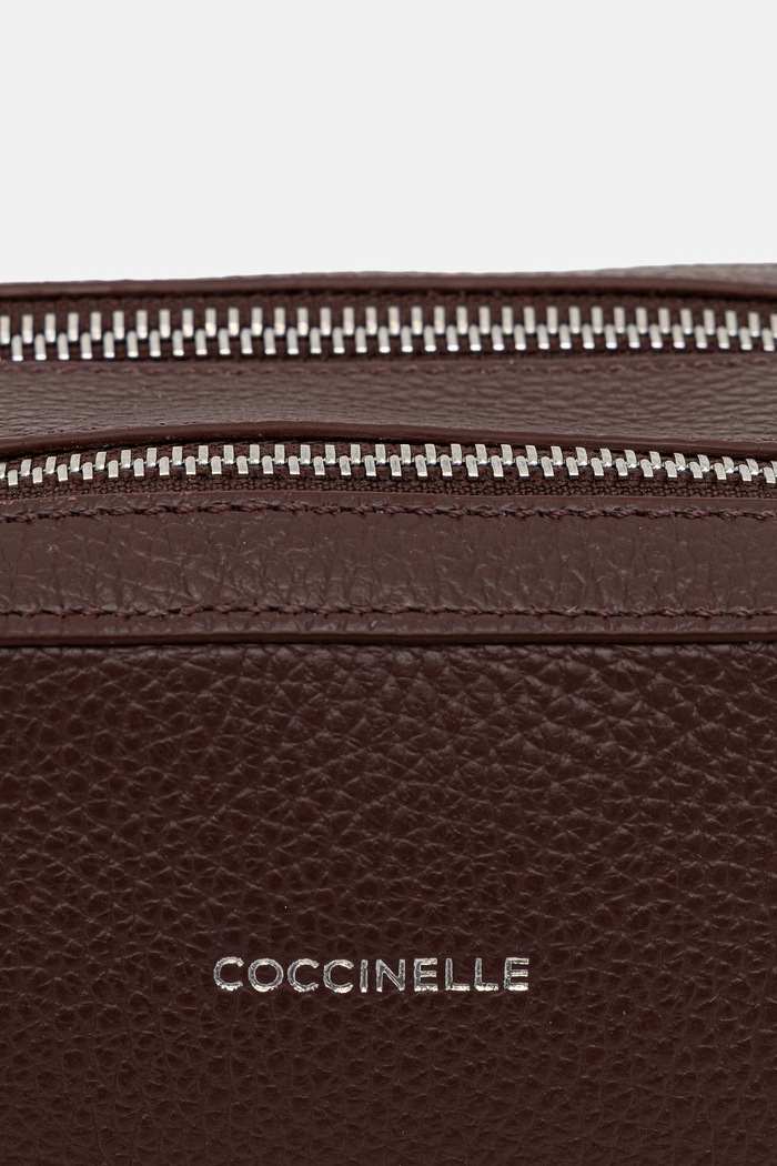 Akcesoria Coccinelle torebka crossbody damska skórzana E1.VGF.15.01.01 bordowy
