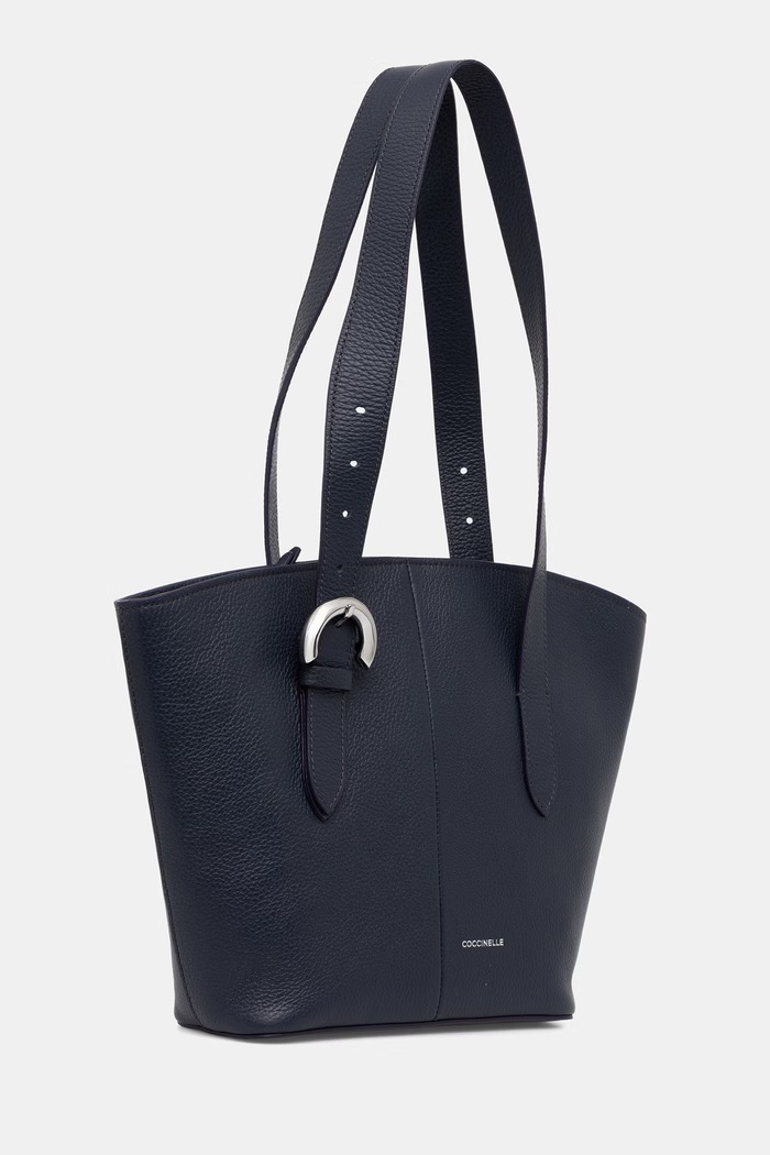 Coccinelle шопинг чанта дамска от кожа E1.VGF.11.02.01 тъмносин AW26