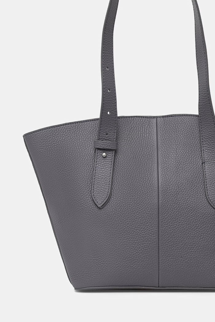 Akcesoria Coccinelle torebka shopper damska skórzana E1.VGF.11.02.01 szary