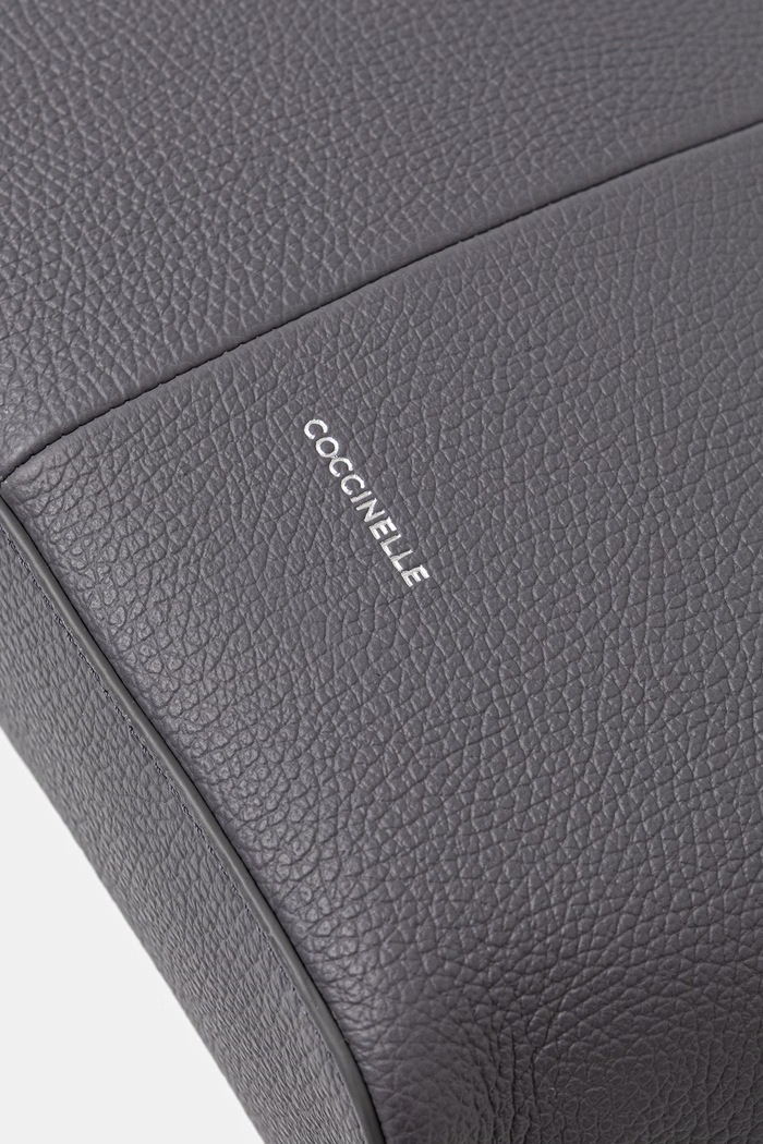 Coccinelle torebka shopper damska skórzana szary E1.VGF.11.02.01