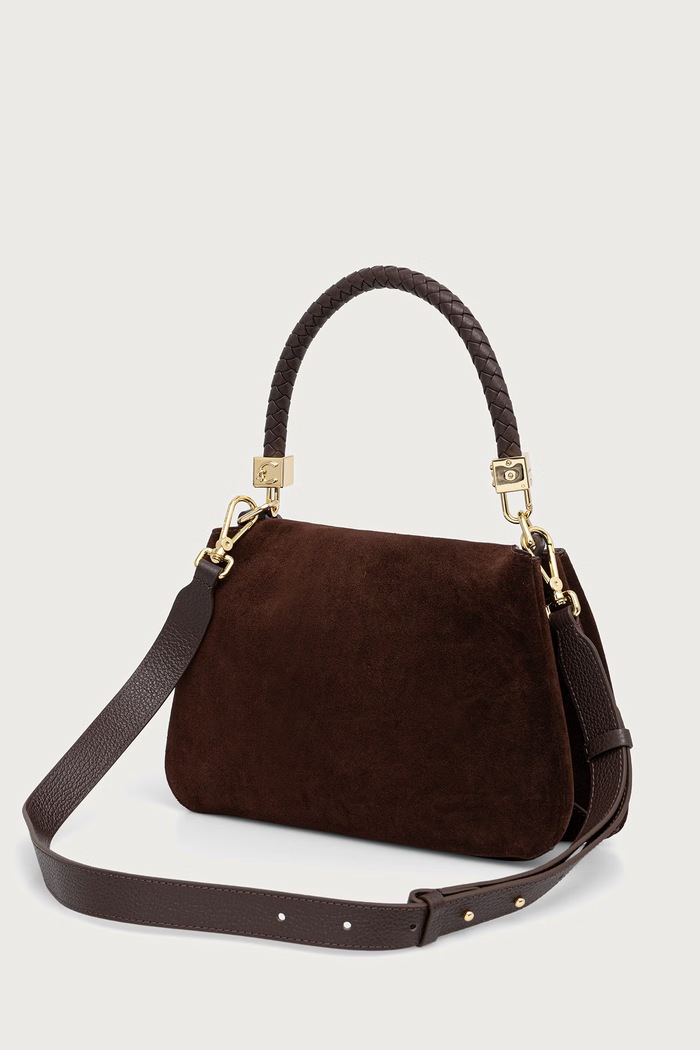 Аксесоари Coccinelle Чанта crossbody дамска от велур E1.VCL.18.02.01 кафяв