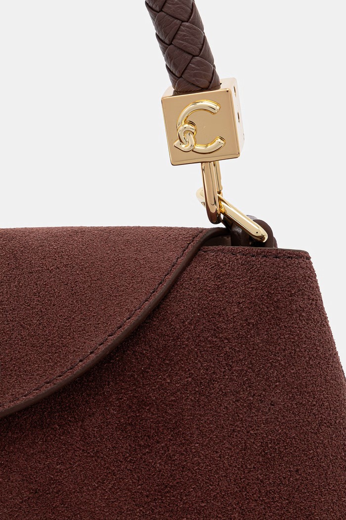Coccinelle torebka crossbody damska zamszowa bordowy E1.VCL.18.02.01