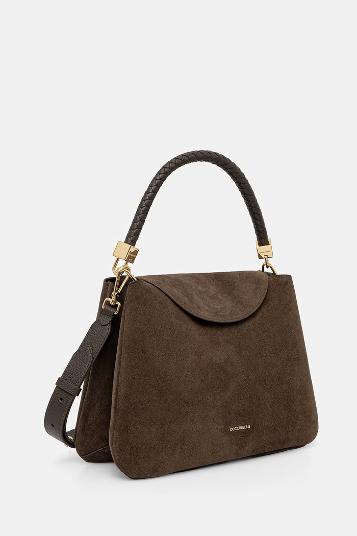 Coccinelle torebka crossbody damska zamszowa E1.VCL.18.01.01 zielony AW26